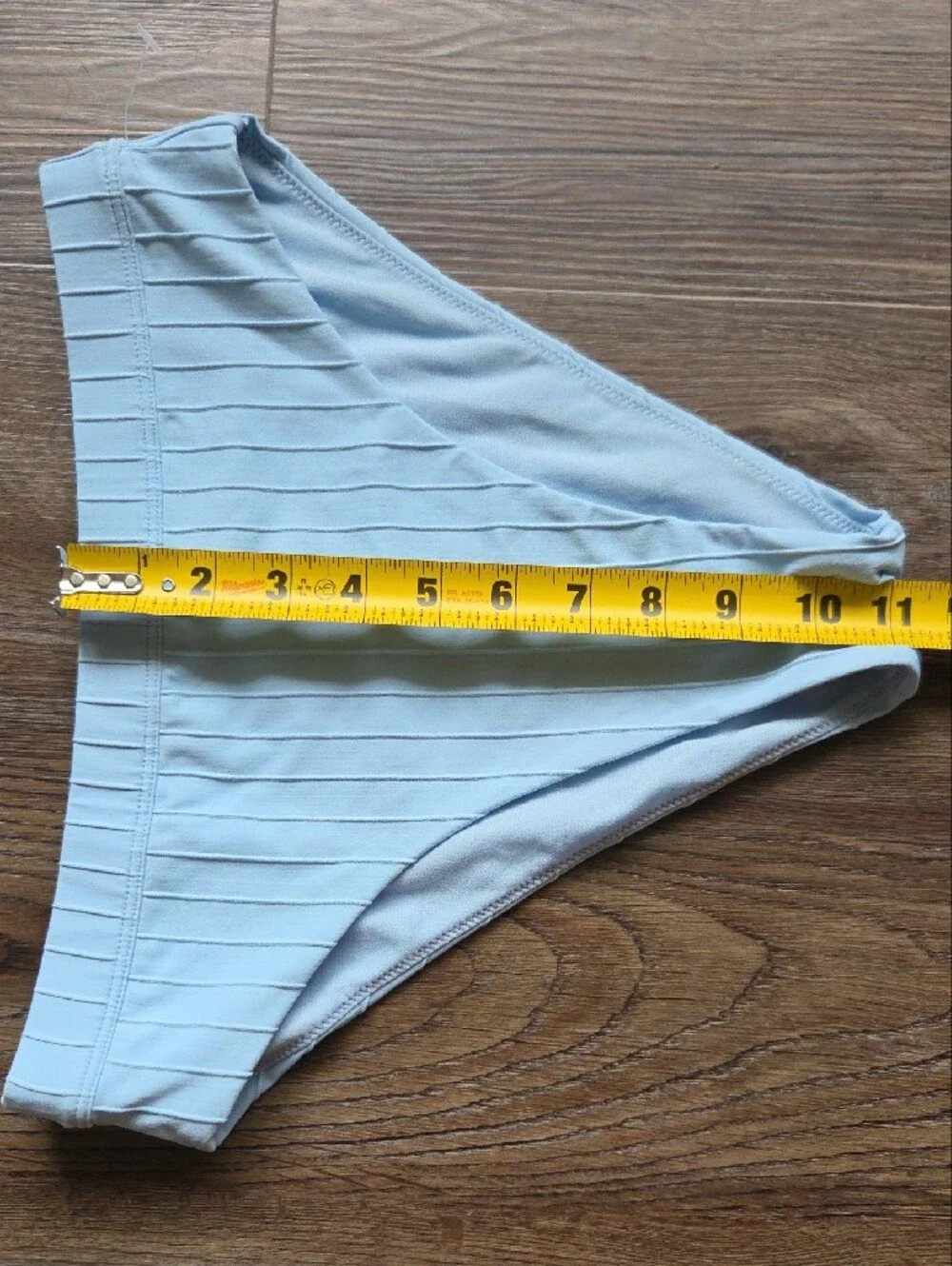 Nwot Roxy High-Cut Ribbed Bikini Bottom - Light Blue Size Medium